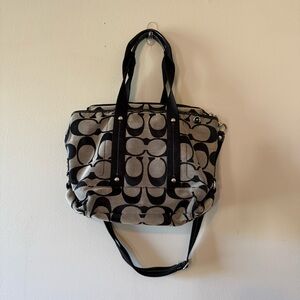 Coach Black and Gray Tote Bag REHAB